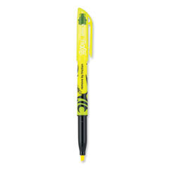 FriXion Light Erasable Highlighter, Yellow Ink, Chisel Tip, Yellow/Black Barrel, Dozen